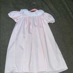 Pastel Pink Dress with Lace Collar (3T)